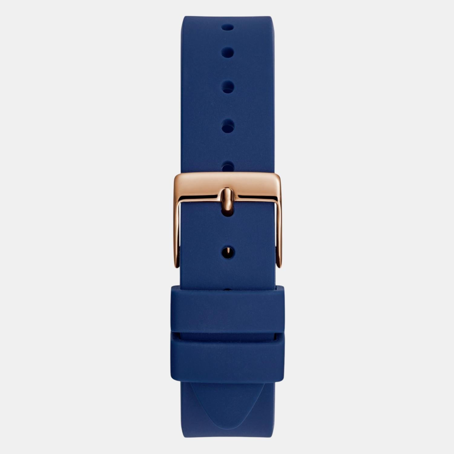 Dress Women Quartz Rose Gold Dial Analog Silicone Watch GW0855L1