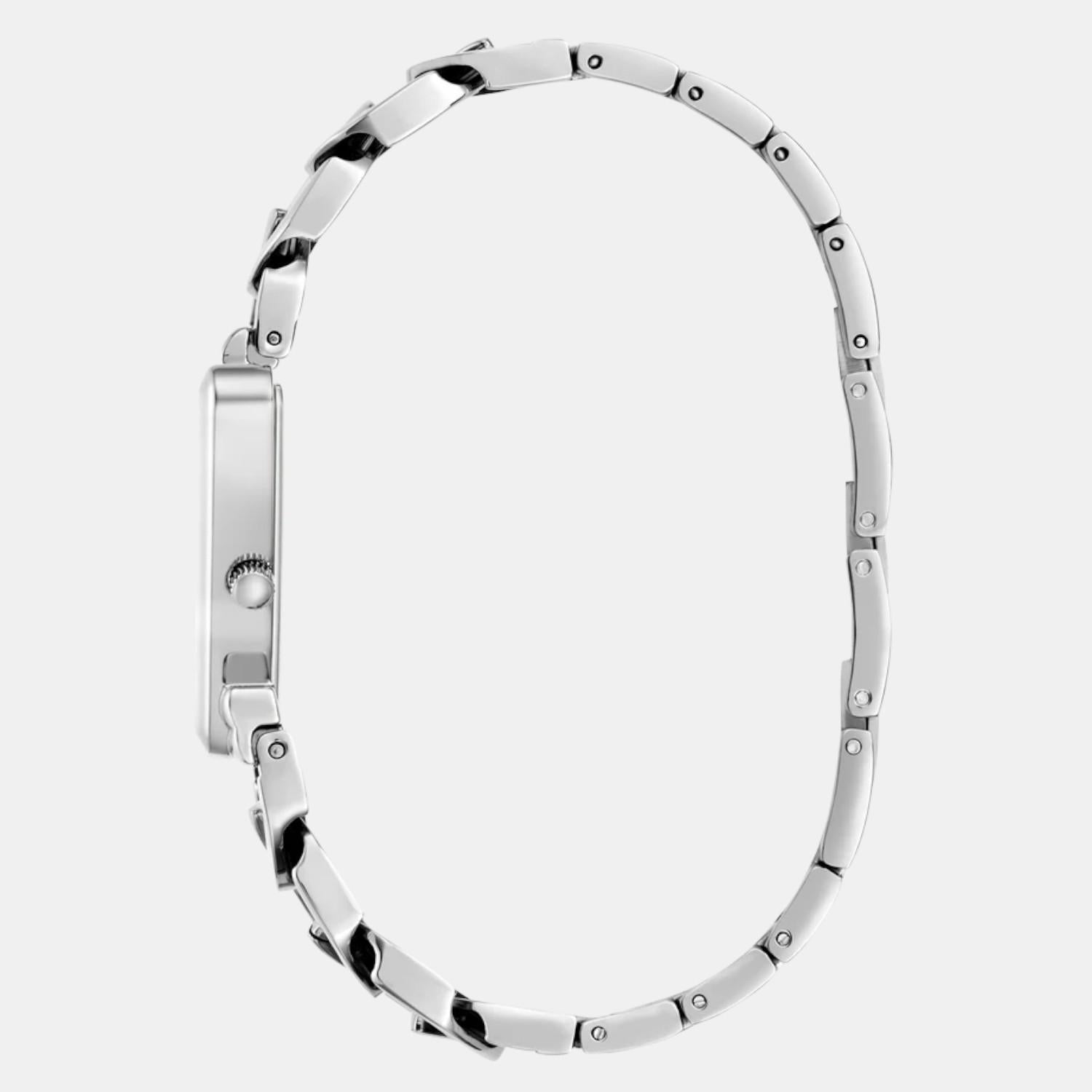 Women Quartz Silver Dial Analog Stainless Steel Watch GW0859L1