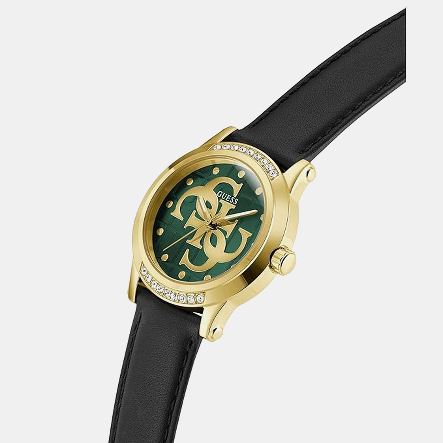 Annette Women Quartz Green Dial Analog Leather Watch GW0860L6