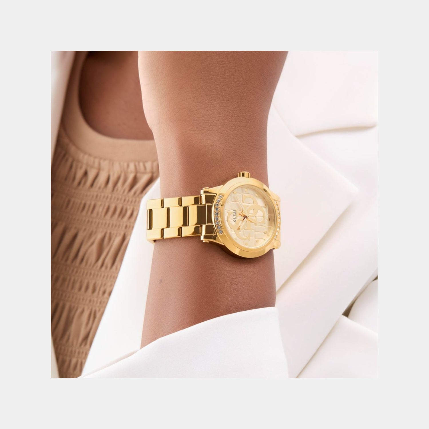 Annette Women Quartz Champagne Dial Analog Stainless Steel Watch GW0861L2