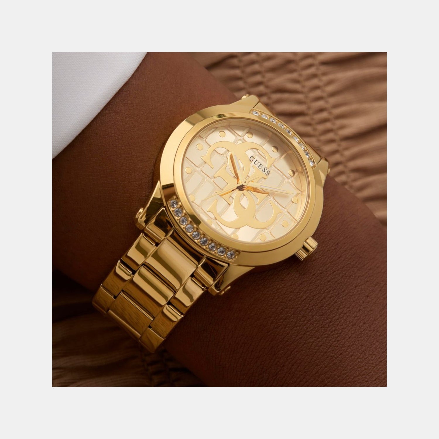 Annette Women Quartz Champagne Dial Analog Stainless Steel Watch GW0861L2