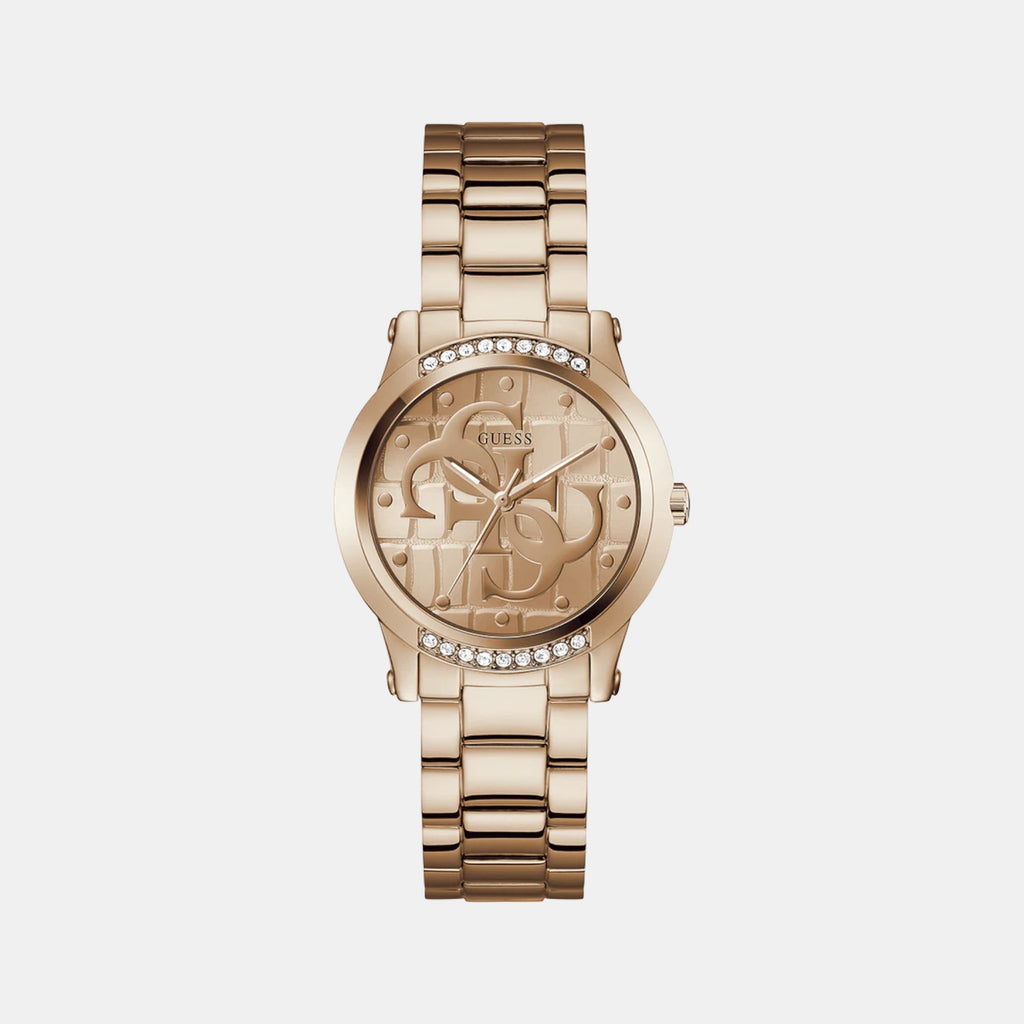 Women Quartz Rose Gold Dial Analog Stainless Steel Watch GW0861L3