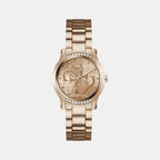 Women Quartz Rose Gold Dial Analog Stainless Steel Watch GW0861L3