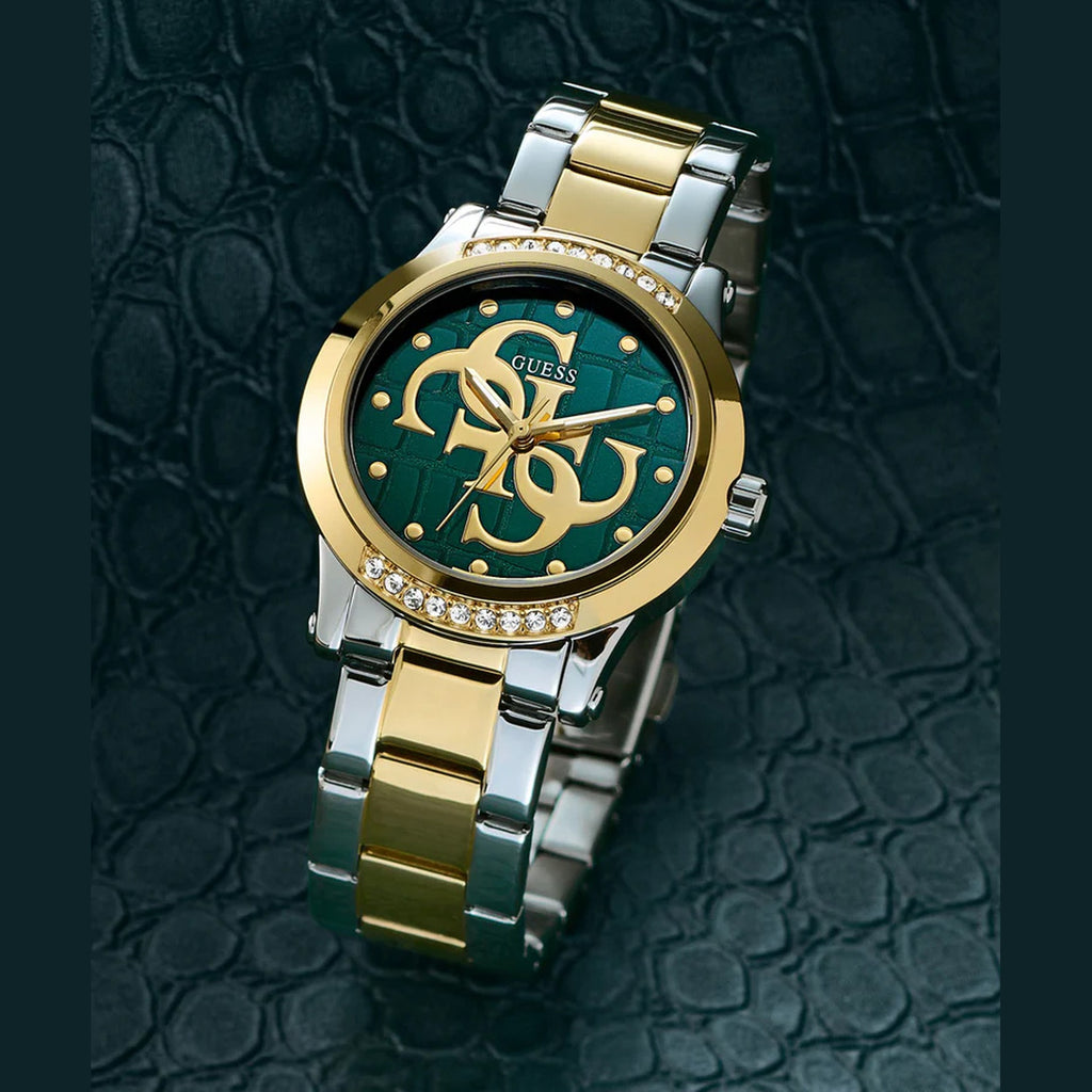 Gt Annette Women Quartz Green Dial Analog Stainless Steel GW0861L4