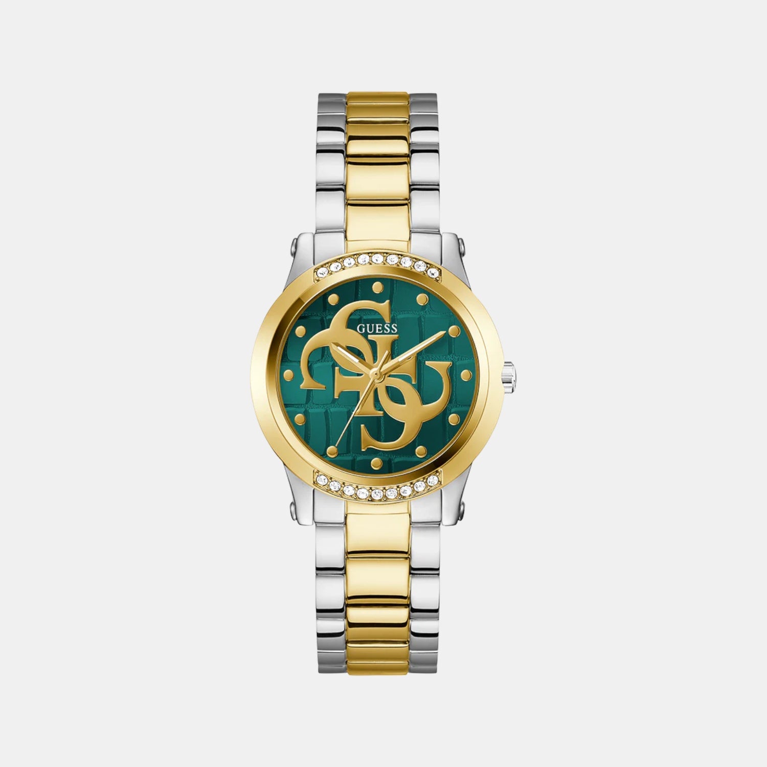 Women Quartz Green Dial Analog Stainless Steel Watch GW0861L4