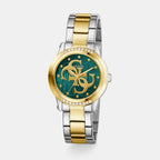 Women Quartz Green Dial Analog Stainless Steel Watch GW0861L4