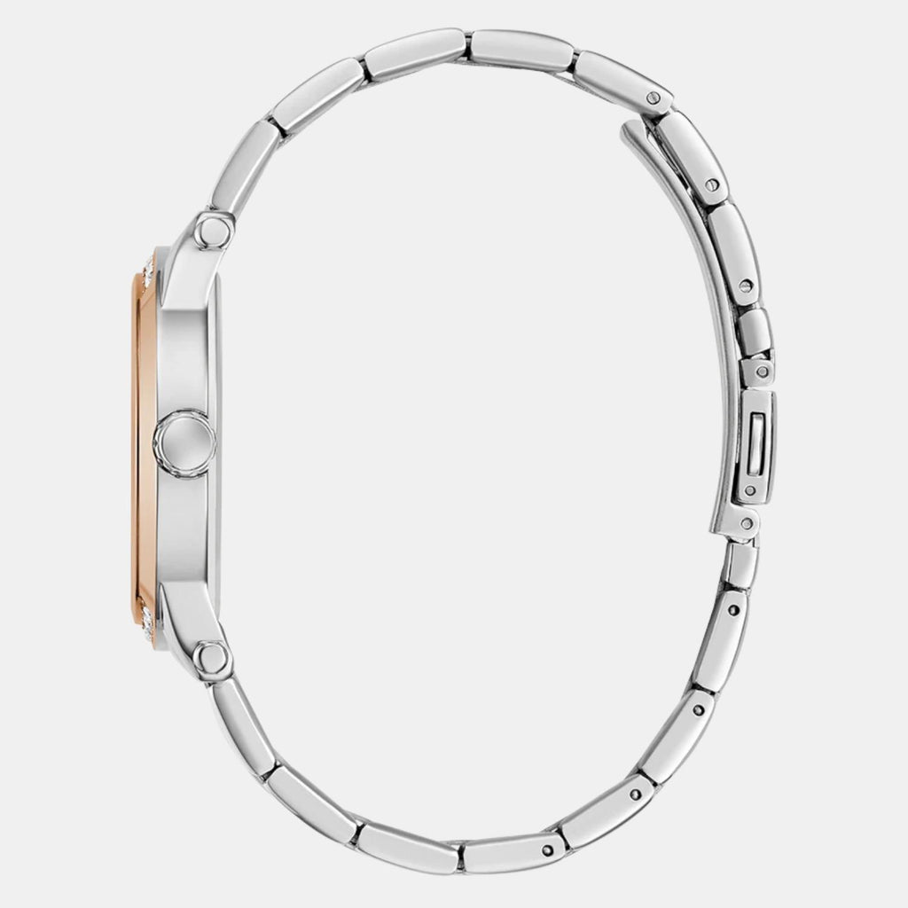 Women Quartz White Dial Analog Stainless Steel Watch GW0861L5