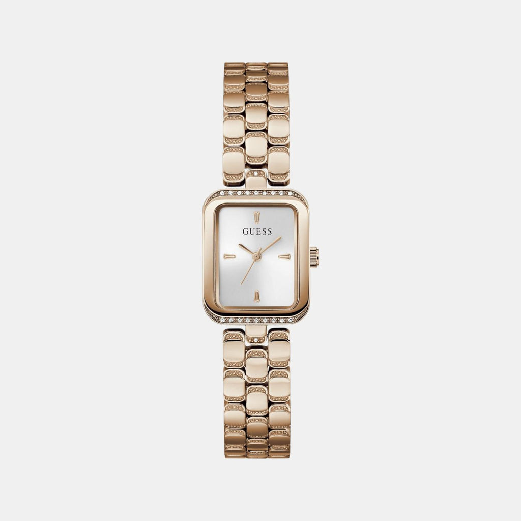 Guess Bejeweled Women Quartz Silver Dial Analog Stainless Steel Watch GW0865L3
