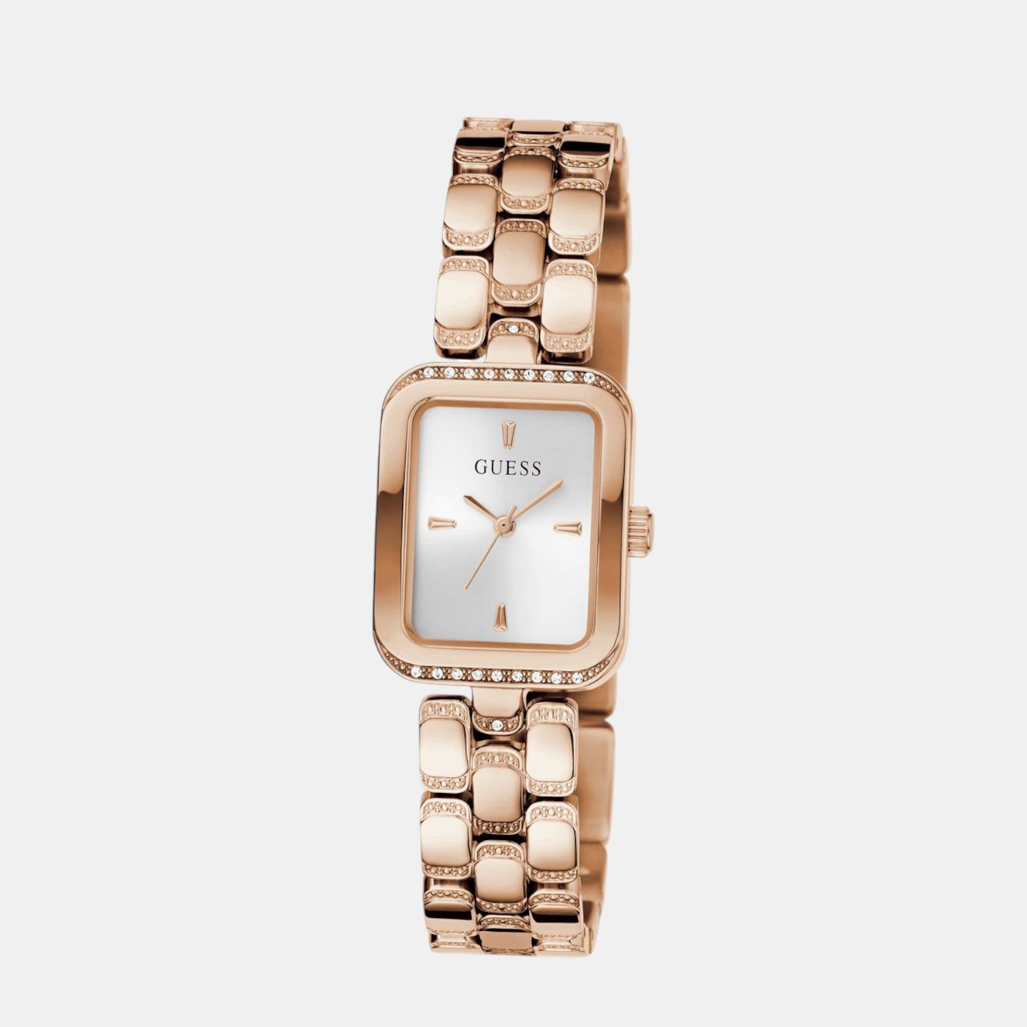 Guess Bejeweled Women Quartz Silver Dial Analog Stainless Steel Watch GW0865L3