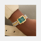 Isla Women Quartz Green Dial Analog Recycled Steel Watch GW0865L6