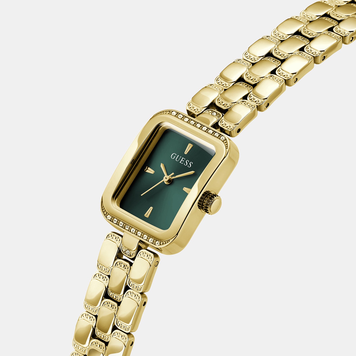 Isla Women Quartz Green Dial Analog Stainless Steel Watch GW0865L8