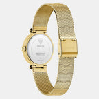 Women Quartz White Dial Analog Mesh Watch GW0866L2