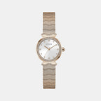 Women Quartz White Dial Analog Mesh Watch GW0866L3