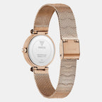 Women Quartz White Dial Analog Mesh Watch GW0866L3