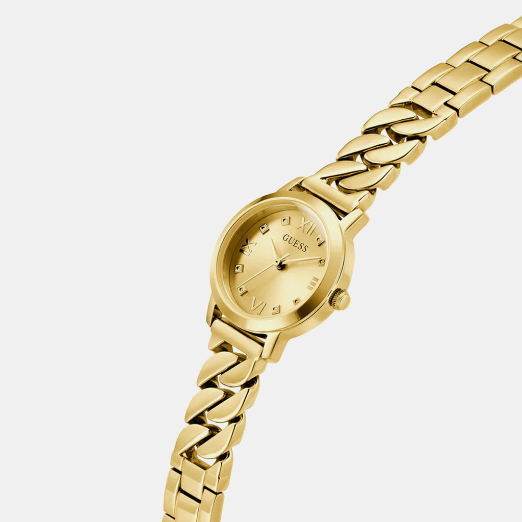 Women Quartz Gold Dial Analog Stainless Steel Watch GW0867L2