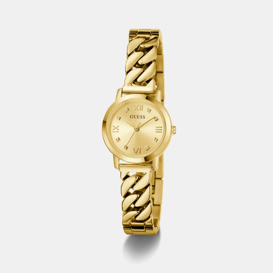 Women Quartz Gold Dial Analog Stainless Steel Watch GW0867L2