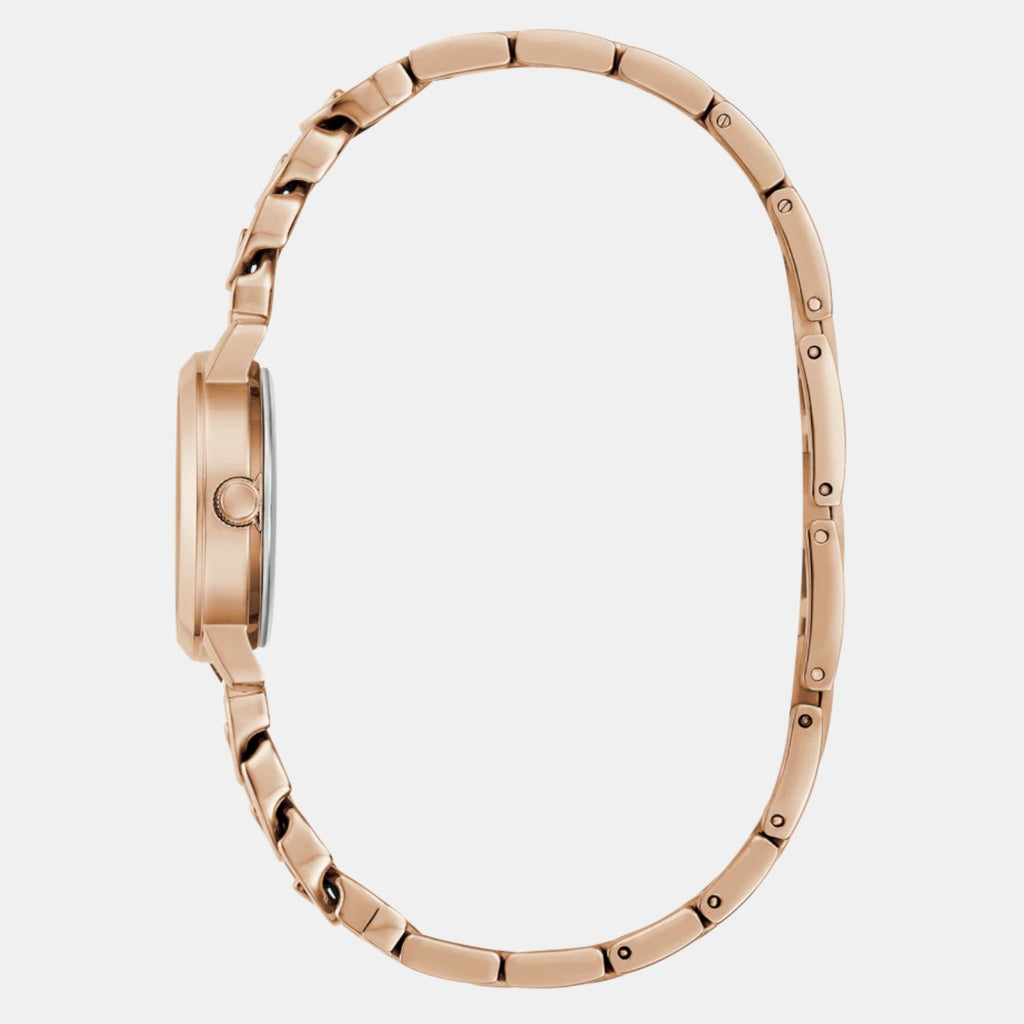 Women Quartz Rose Gold Dial Analog Stainless Steel Watch GW0867L3