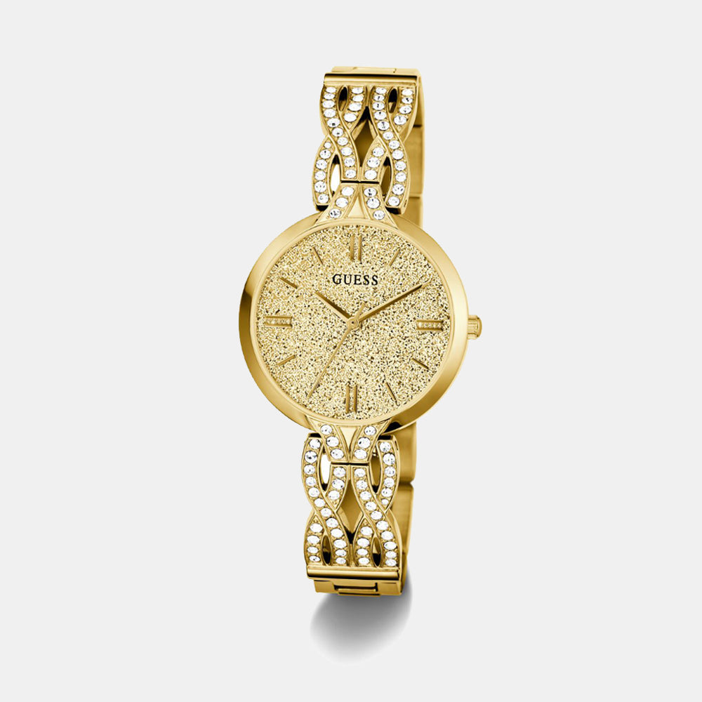 Gb Coral Women Quartz Gold Dial Analog Stainless Steel Watch Gw0868L2
