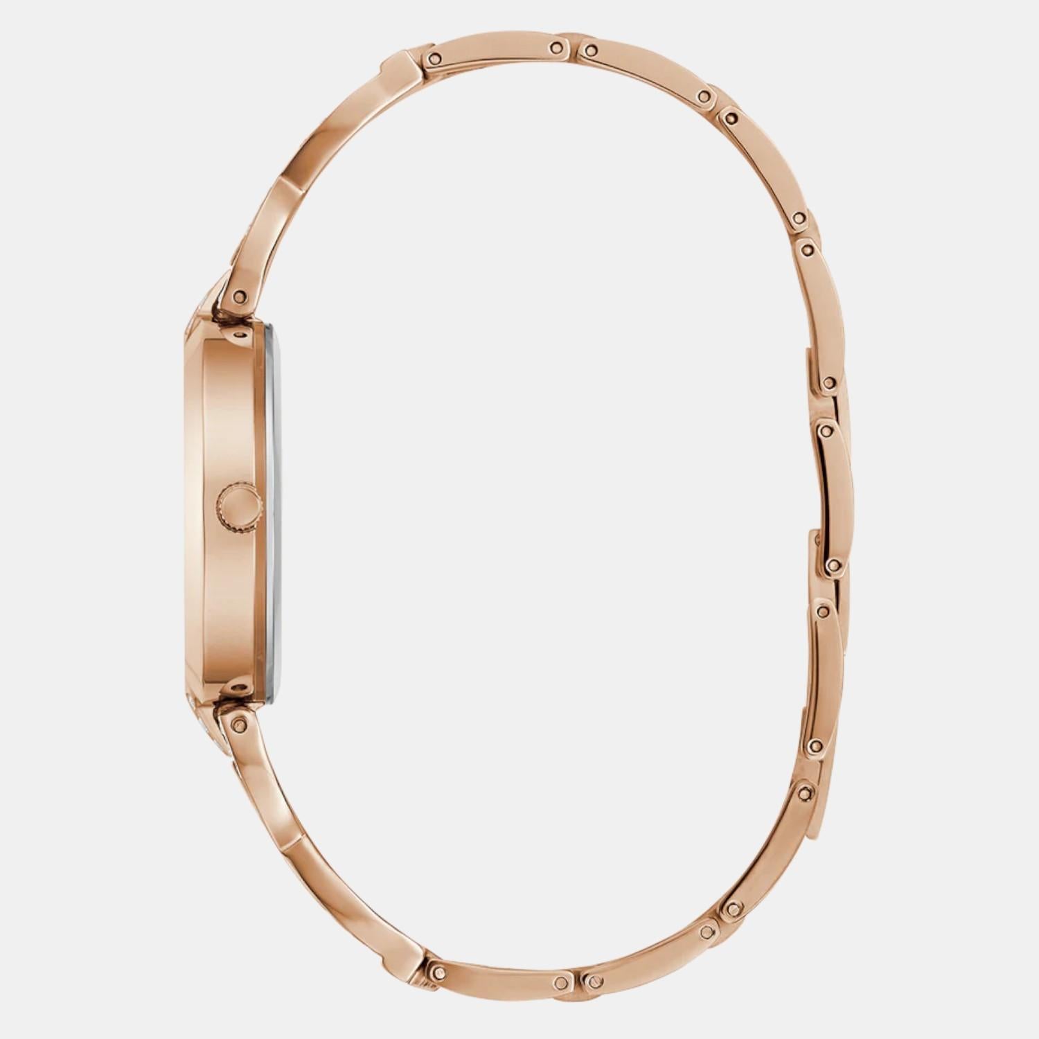 Women Quartz Rose Gold Dial Analog Stainless Steel Watch GW0868L4