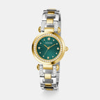 Women Quartz Green Dial Analog Stainless Steel Watch GW0869L1