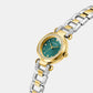 Women Quartz Green Dial Analog Stainless Steel Watch GW0869L1
