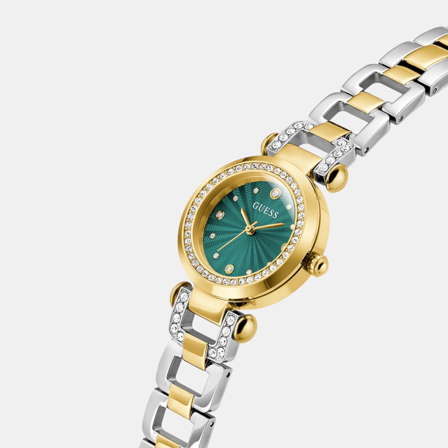 Women Quartz Green Dial Analog Stainless Steel Watch GW0869L1