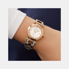 Guess Bejeweled Women Quartz Silver Dial Analog Stainless Steel Watch GW0869L2