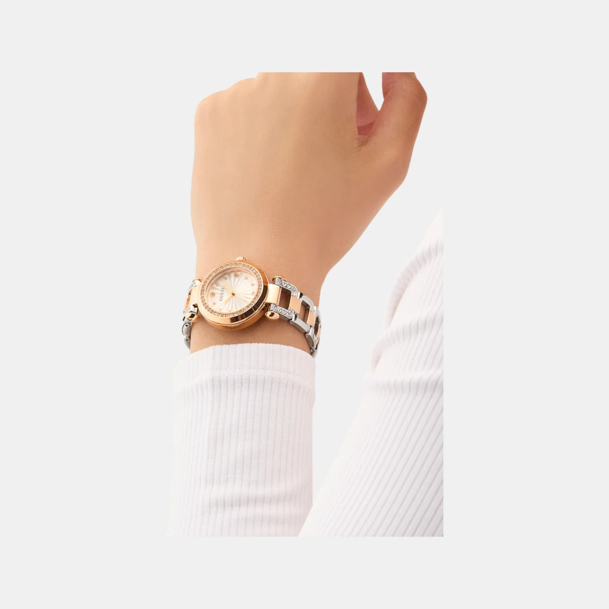 Gb Ginger Women Quartz Silver Dial Analog Stainless Steel Watch Gw0869L2