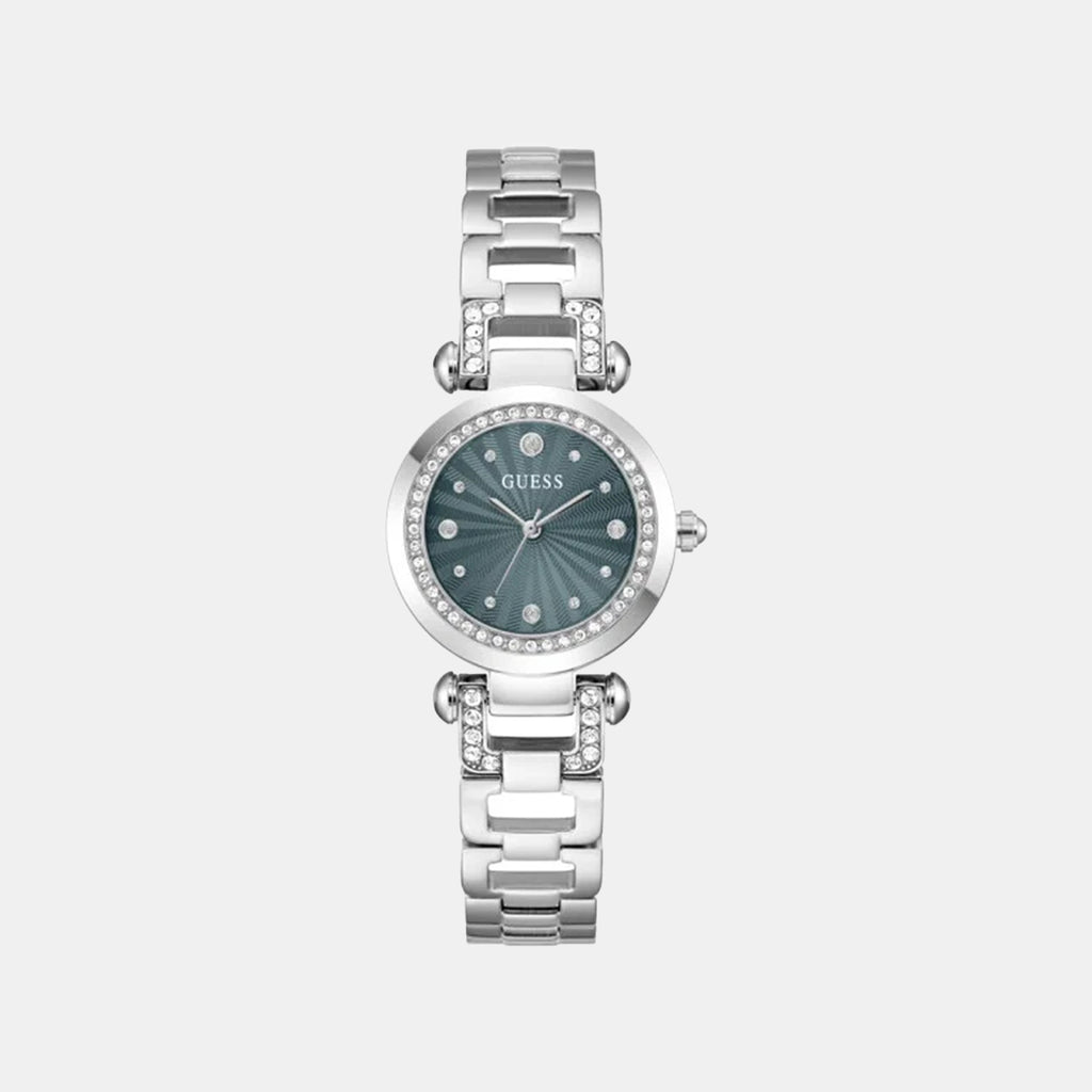 Women Quartz Green Dial Analog Stainless Steel Watch GW0869L5