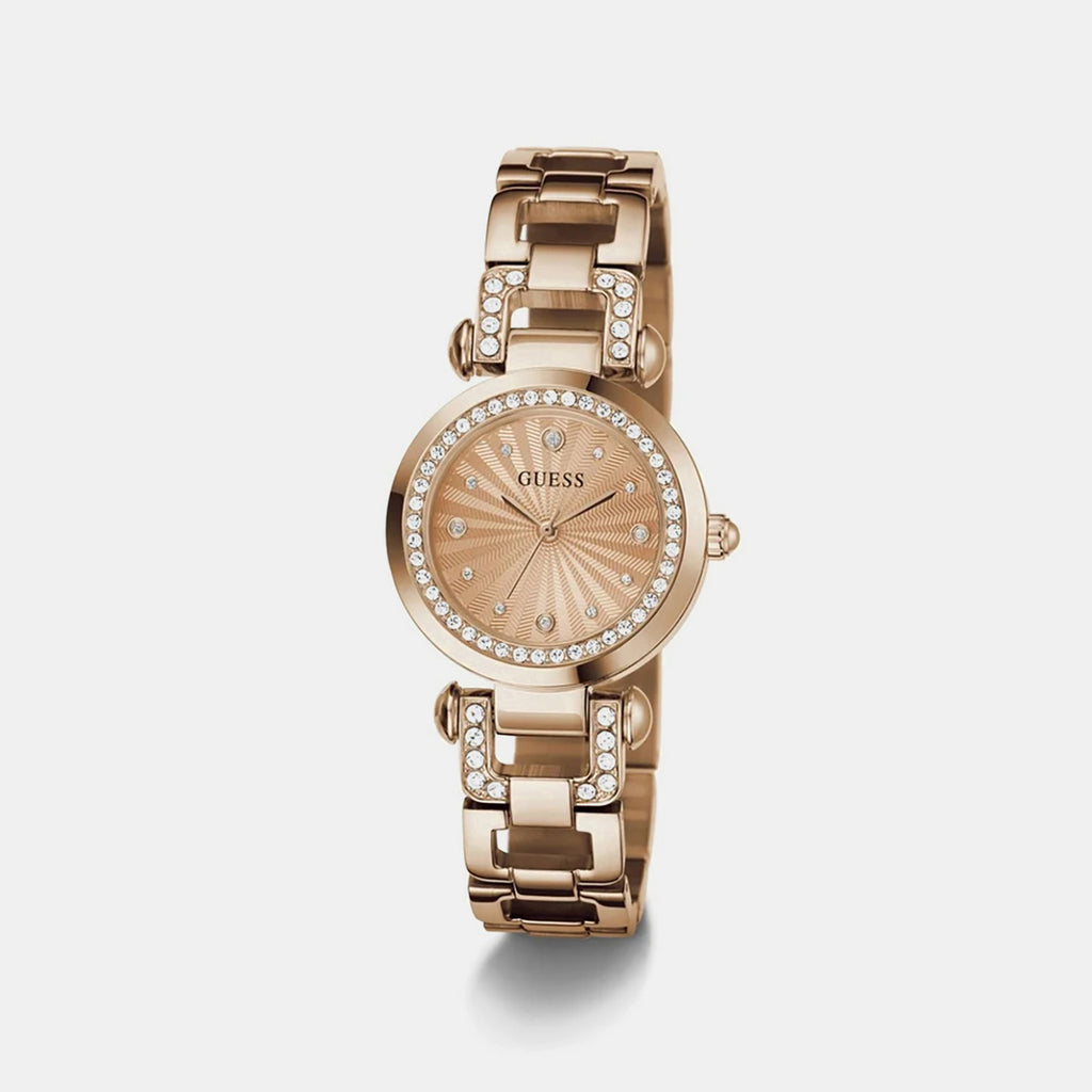 Women Quartz Rose Gold Dial Analog Stainless Steel Watch GW0869L7