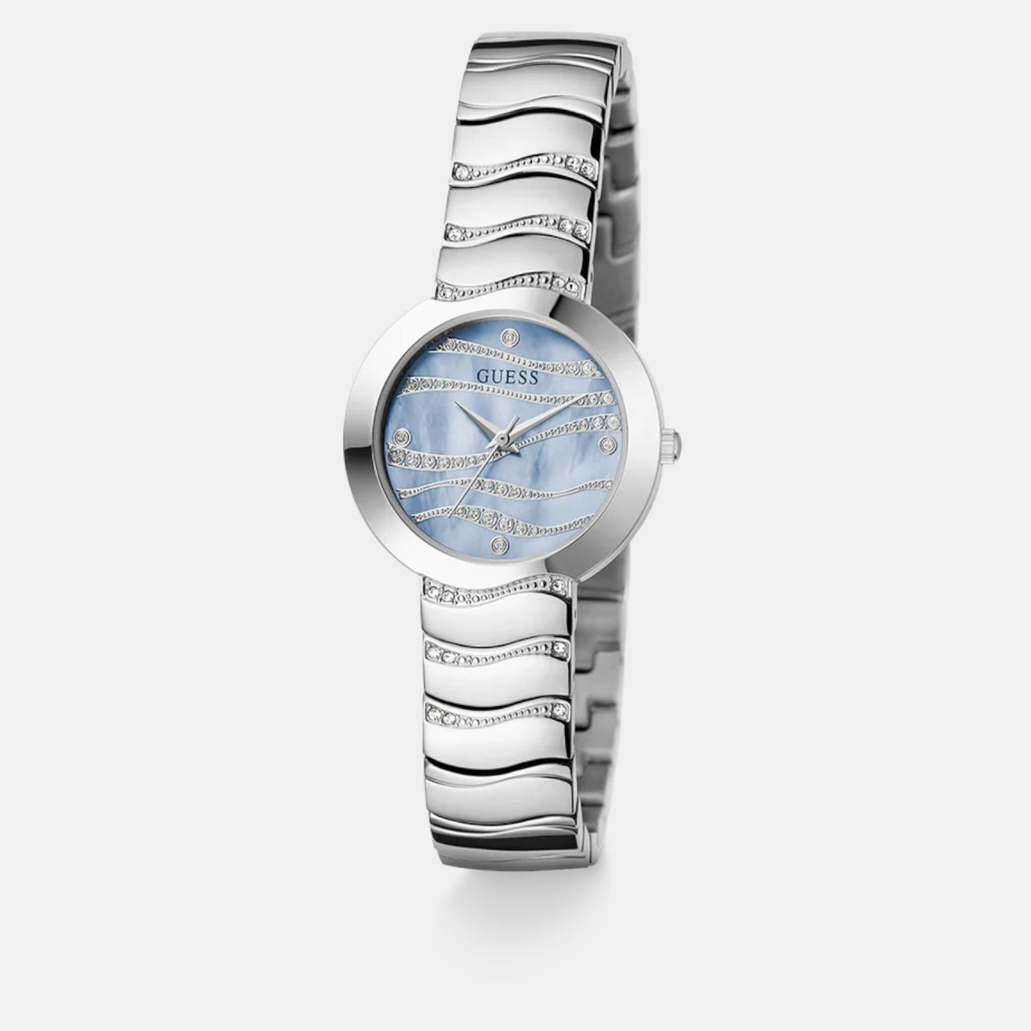 Women Quartz Blue Dial Analog Stainless Steel Watch GW0871L1