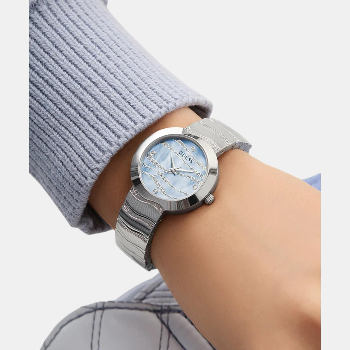Gd Laguna Women Quartz Blue Dial Analog Stainless Steel Watch Gw0871L1