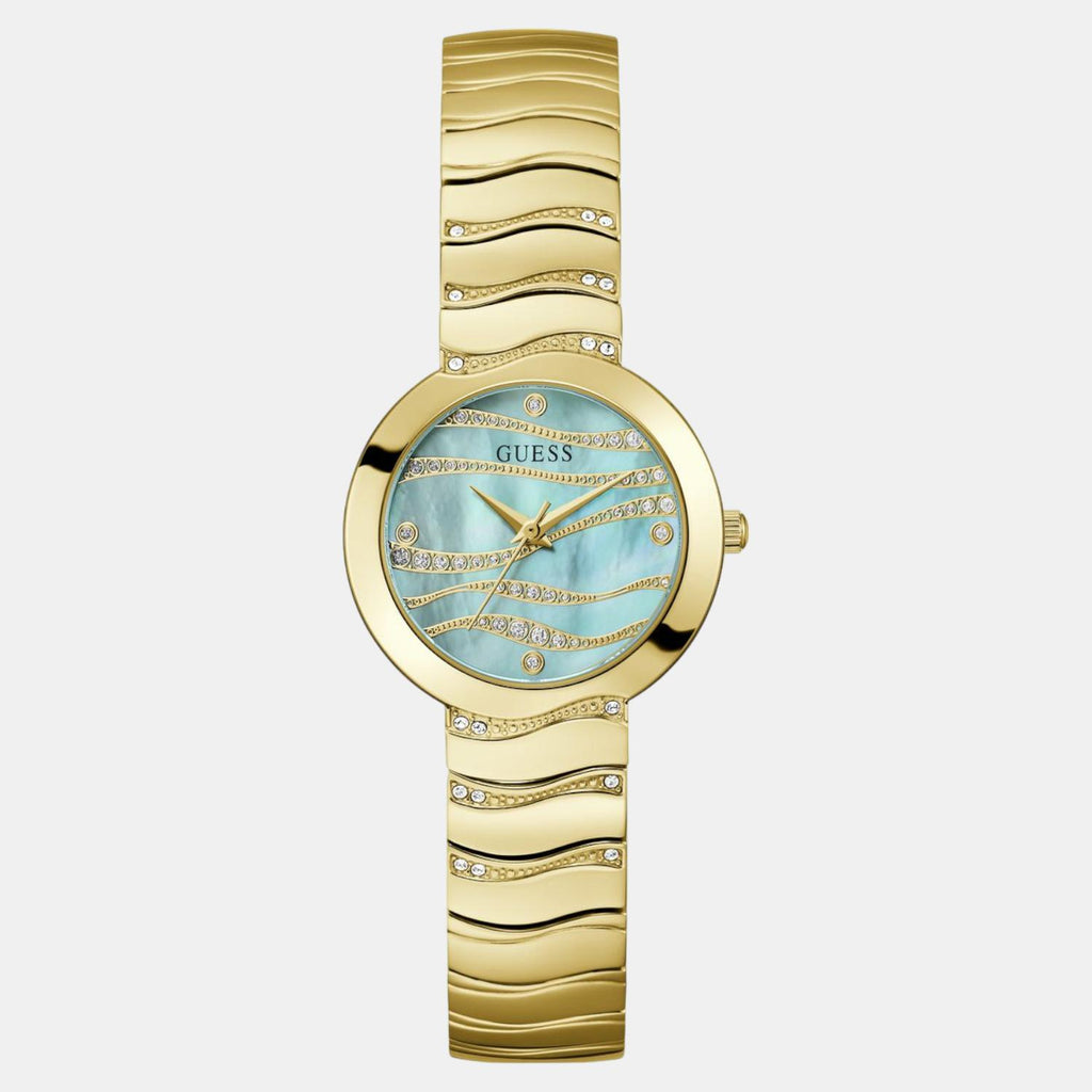 Guess Dress Women Quartz Green Dial Analog Stainless Steel Watch GW0871L2