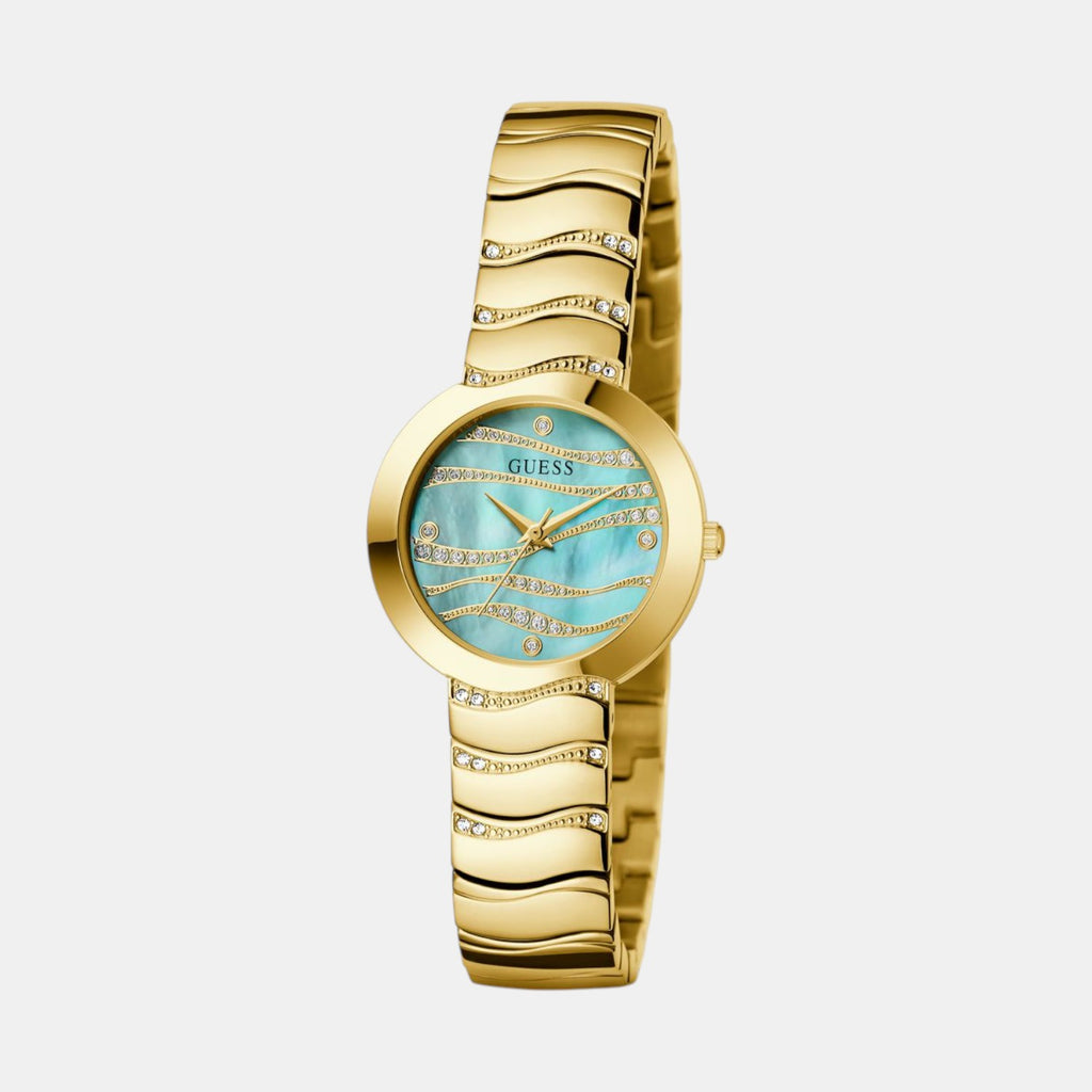 Guess Dress Women Quartz Green Dial Analog Stainless Steel Watch GW0871L2