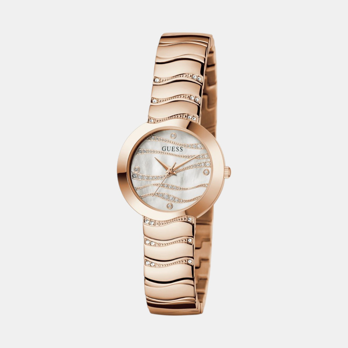 Gd Laguna Women Quartz White Dial Analog Stainless Steel Watch Gw0871L3