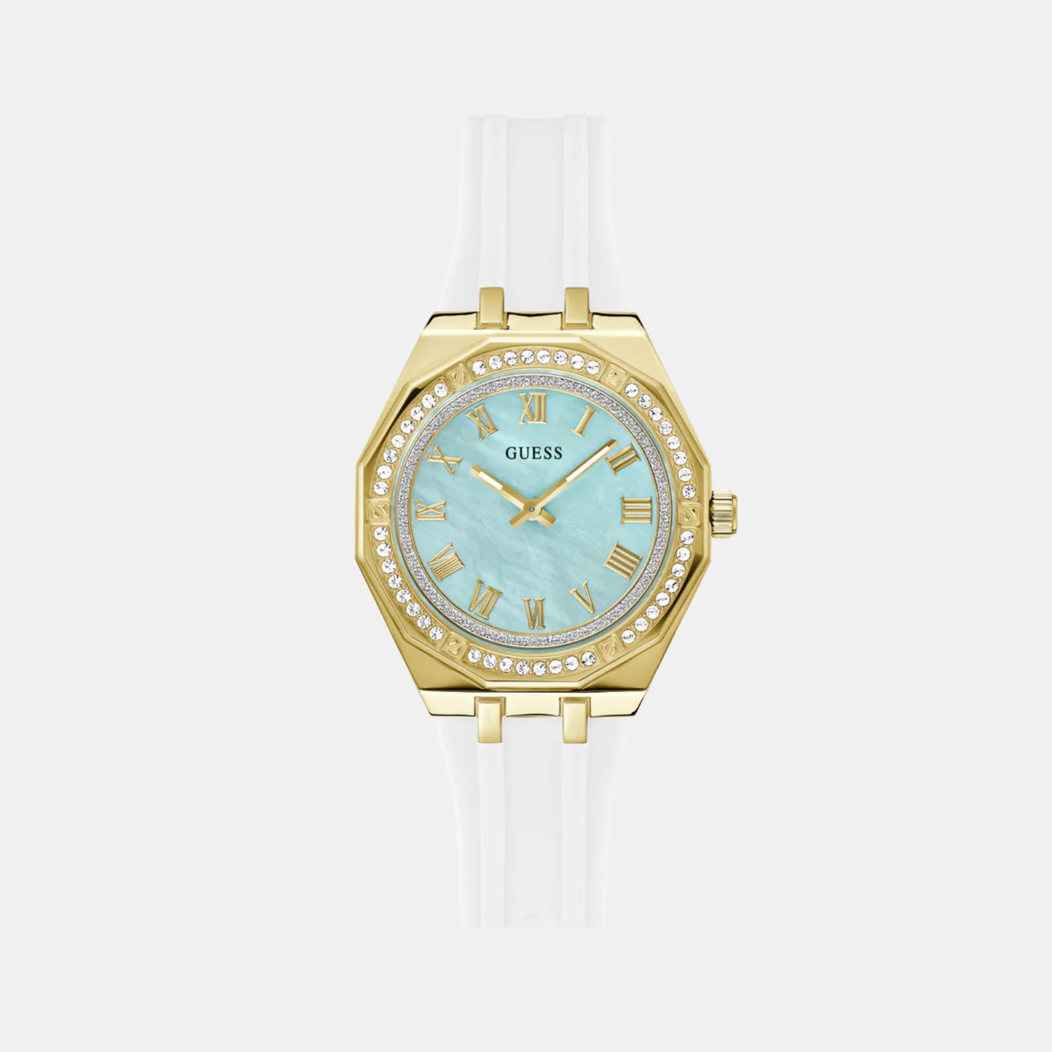 Women Quartz Mother Of Pearl Dial Analog Stainless Steel Watch GW0872L1