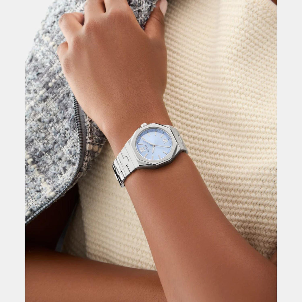 Women Quartz Ice Blue Dial Analog Stainless Steel Watch GW0873L1