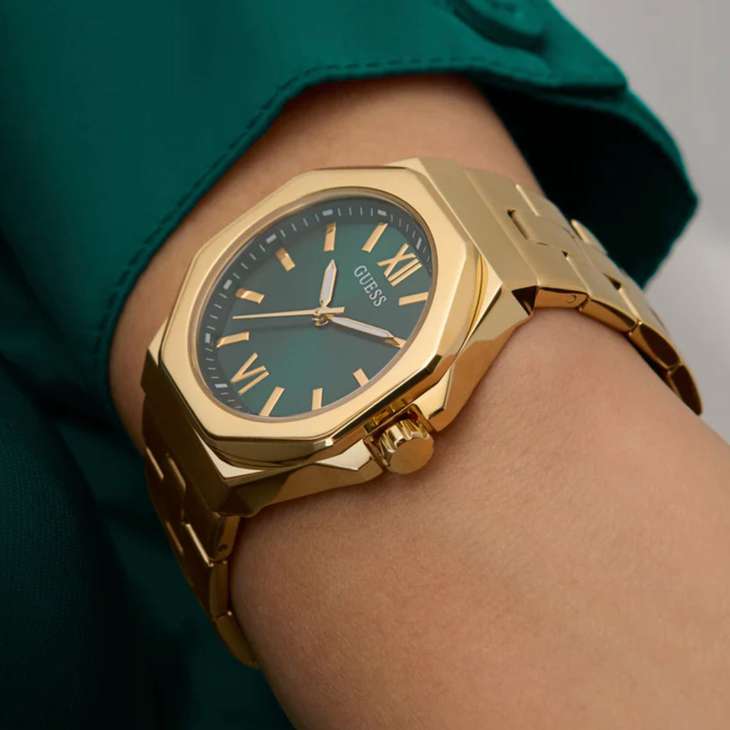 Gd Empress Women Quartz Green Dial Analog Stainless Steel GW0873L2