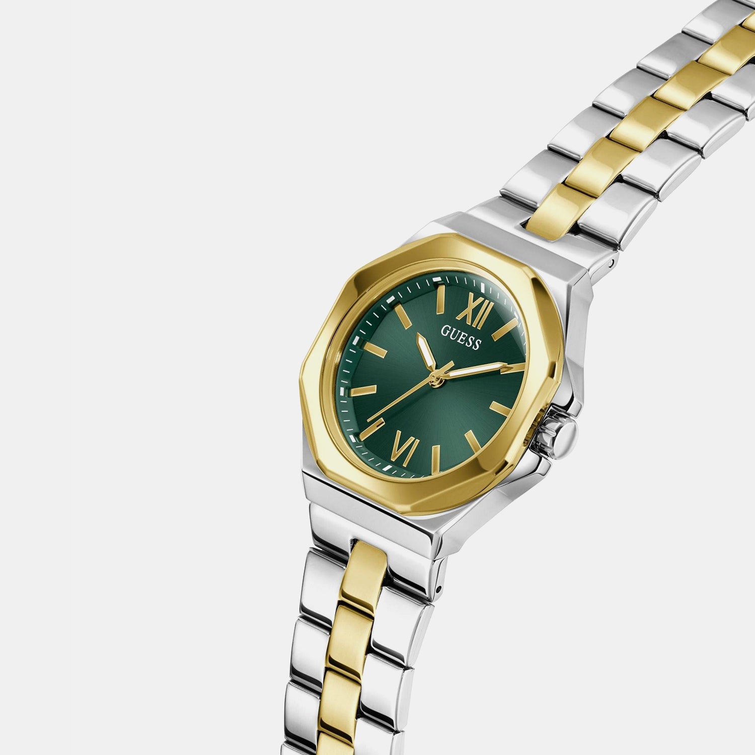 Women Quartz Green Dial Analog Stainless Steel Watch GW0873L4