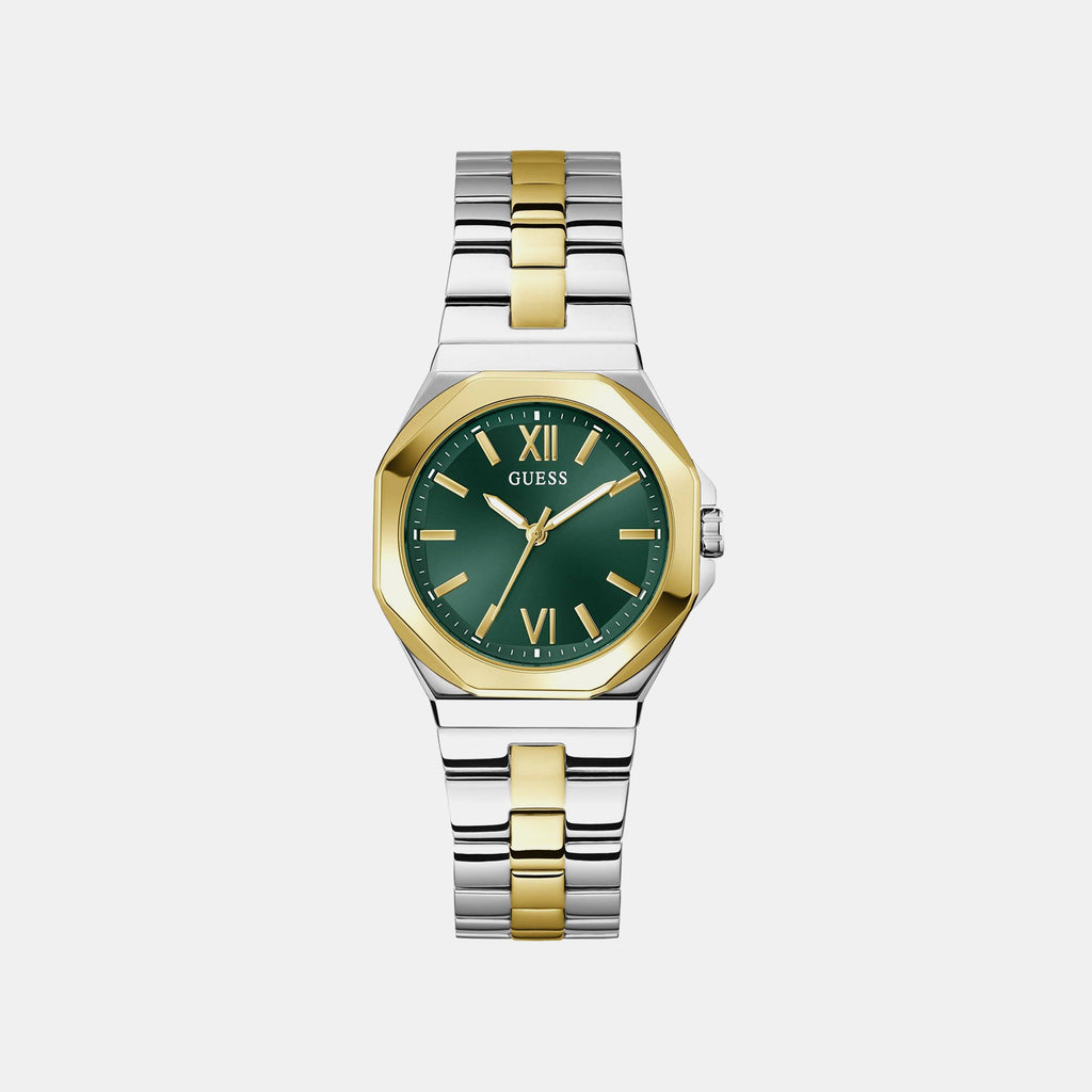 Women Quartz Green Dial Analog Stainless Steel Watch GW0873L4