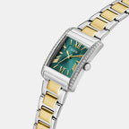 Women Quartz Green Dial Analog Stainless Steel Watch GW0874L2