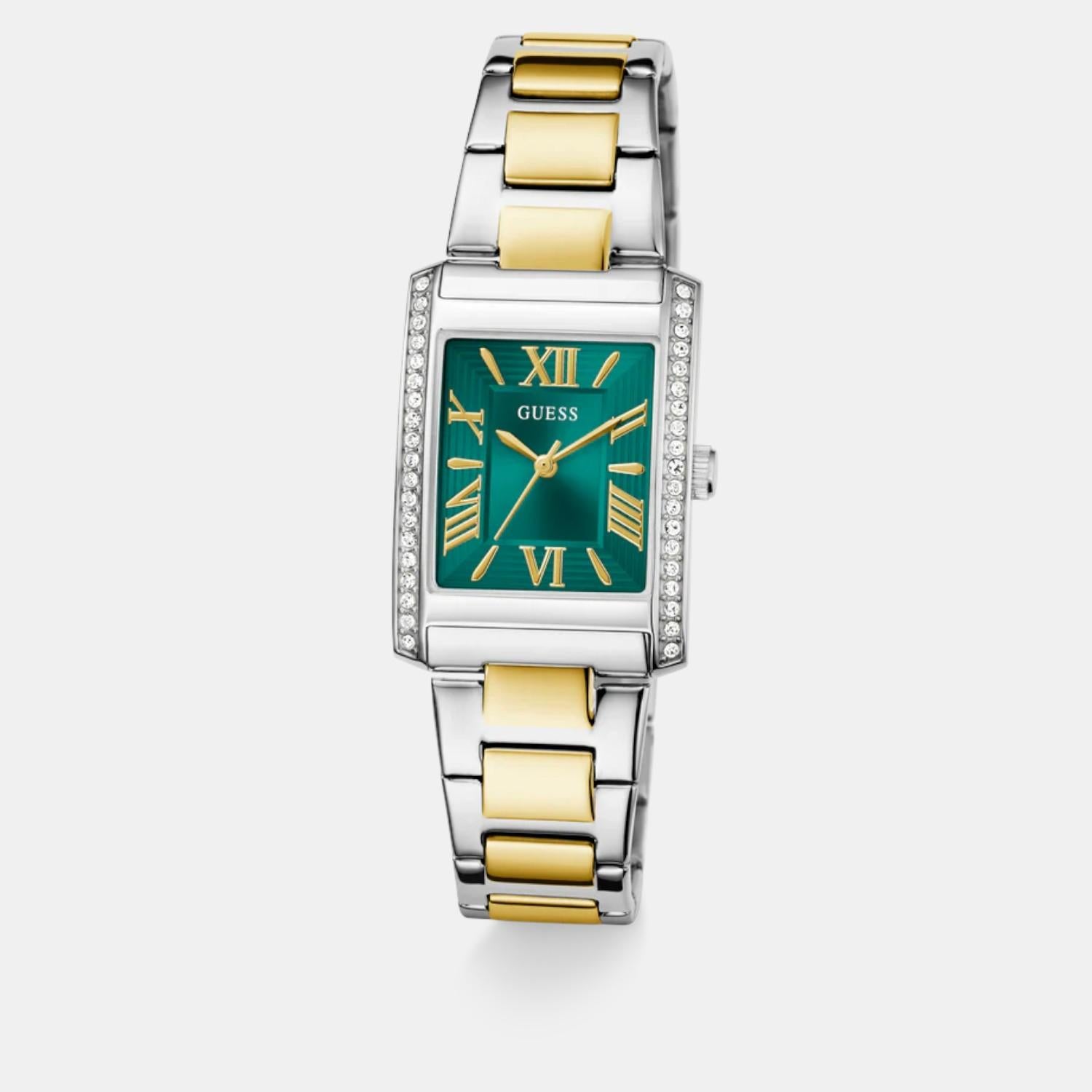 Women Quartz Green Dial Analog Stainless Steel Watch GW0874L2