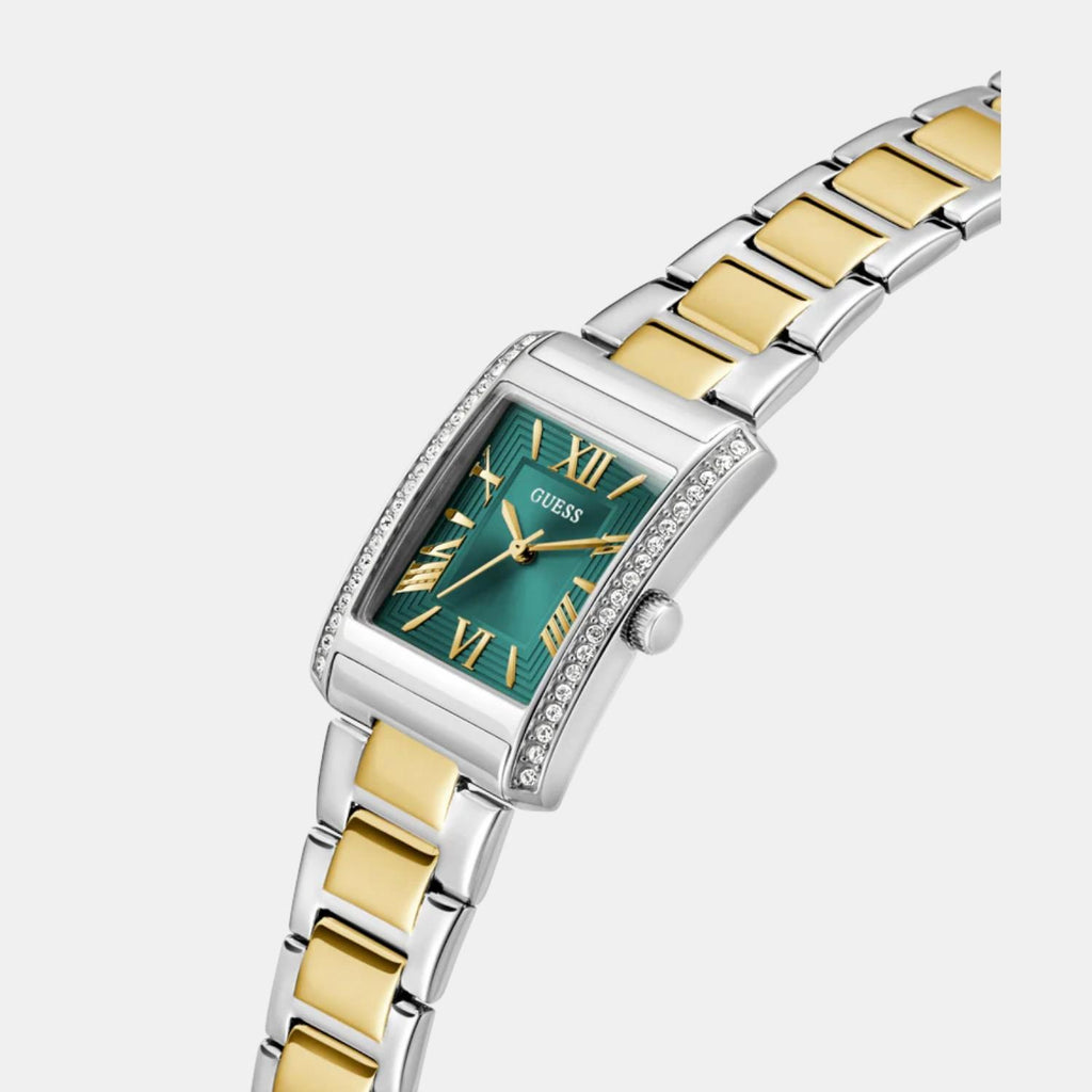 Women Quartz Green Dial Analog Stainless Steel Watch GW0874L2