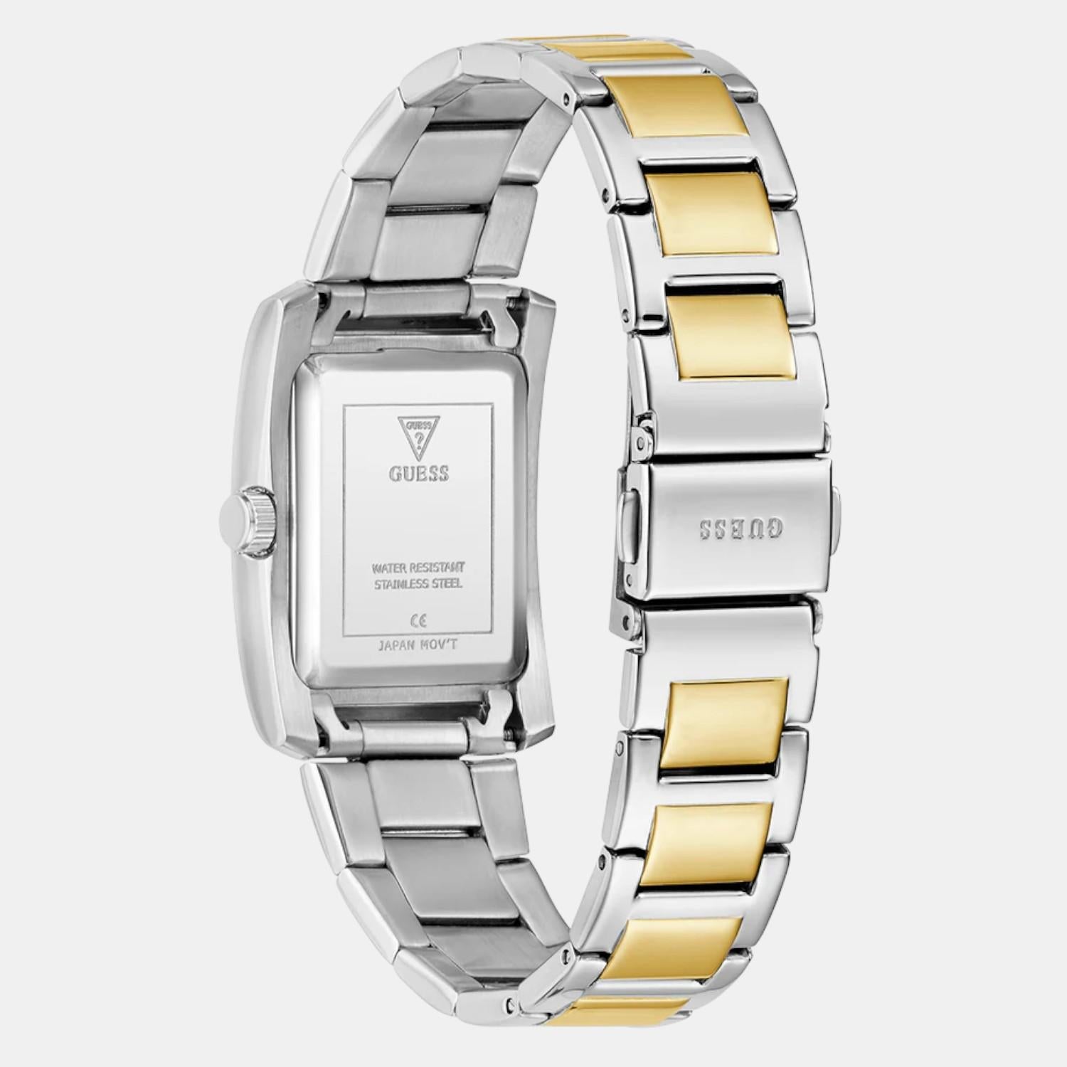 Women Quartz Black Dial Analog Stainless Steel Watch GW0876L3