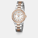 Women Quartz White Dial Analog Stainless Steel Watch GW0877L4