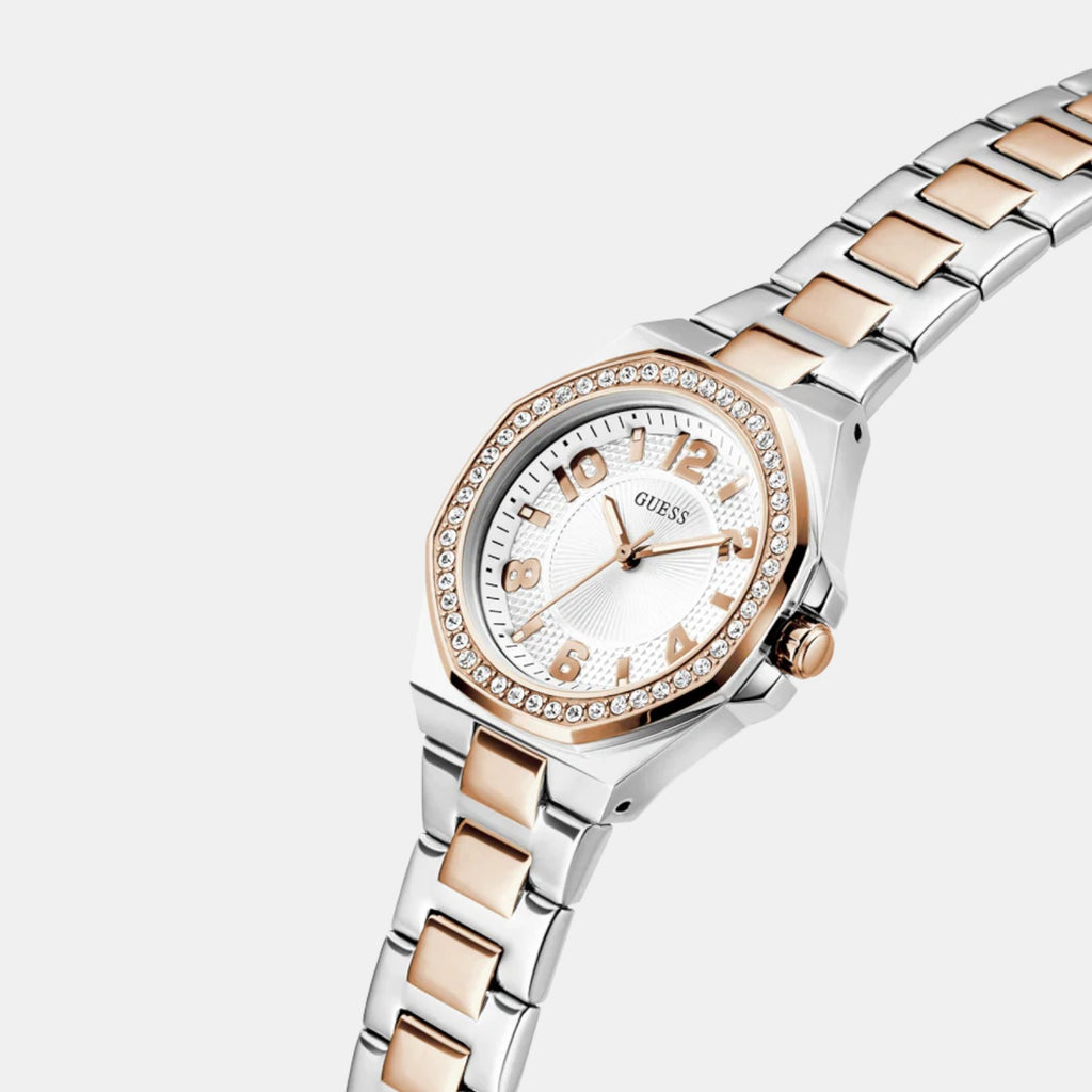 Women Quartz White Dial Analog Stainless Steel Watch GW0877L4