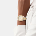 Women Quartz White Dial Analog Stainless Steel Watch GW0877L4