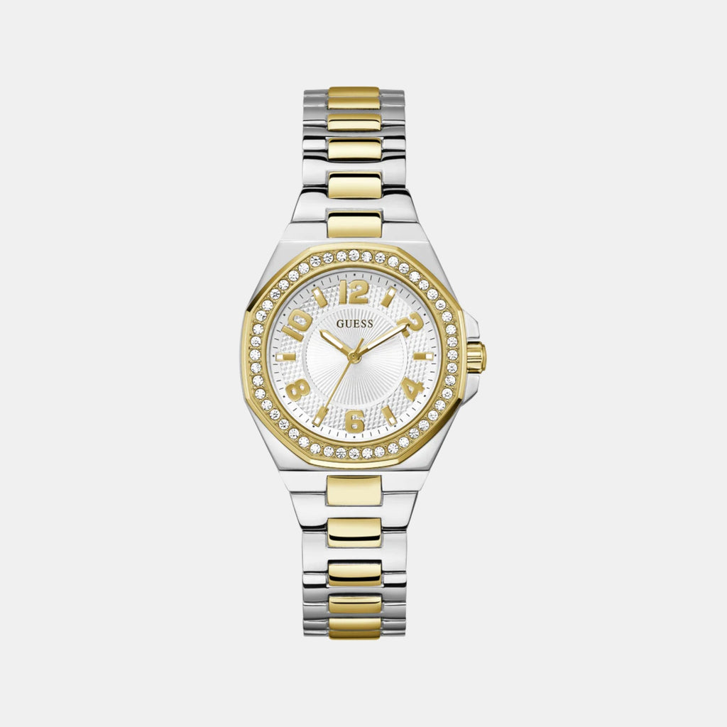 Women Quartz White Dial Analog Stainless Steel Watch GW0877L5