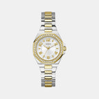 Women Quartz White Dial Analog Stainless Steel Watch GW0877L5