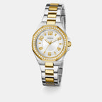 Women Quartz White Dial Analog Stainless Steel Watch GW0877L5